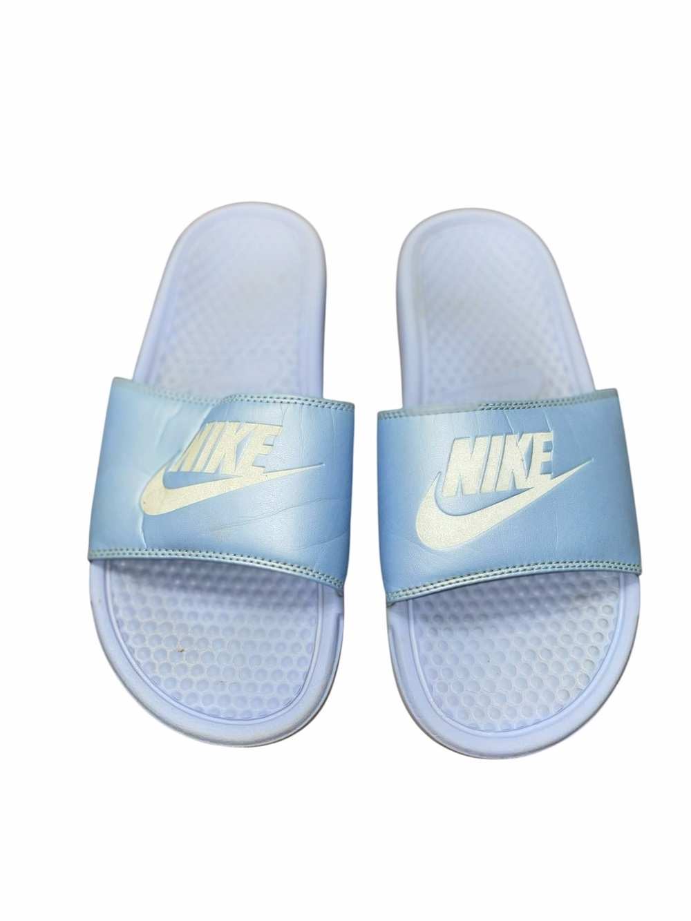 Nike Benassi JDI Light Blue Slide Sandals Women’s Size 8 Comfort Slides